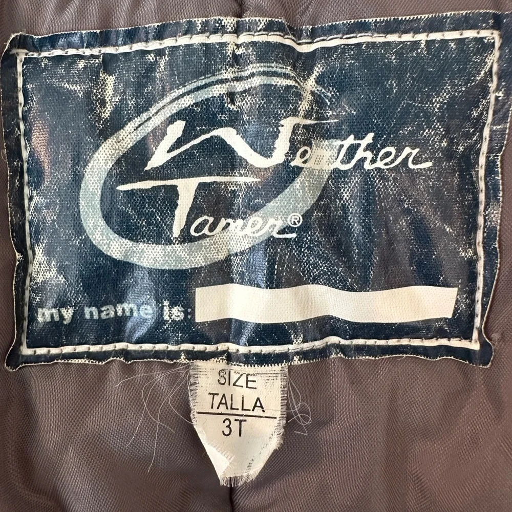 VTG 90’s Weather Tamer Snow Ski Coat Red  Cream Black Toddler Kids Size 3T EUC